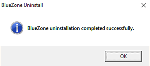 Image for ezClear Uninstall Success